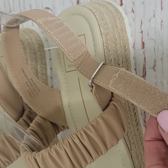 Dolce Vita Mizza Women's Tan and White Espadrille Sandals Size 7.5 - Picture 7 of 9